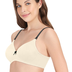 Smooth Dreams Padded Non-wired T-shirt Bra - Whitesmoke