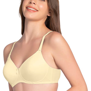 Smooth Charm Padded Non-Wired T-Shirt Bra - Transparent Yellow
