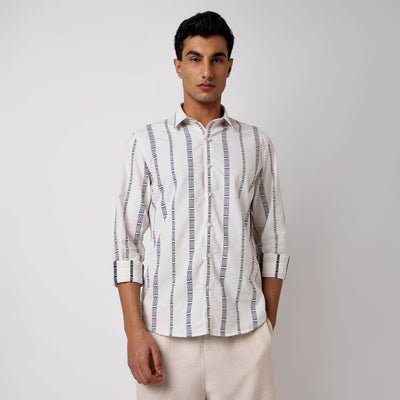 Striped Cotton Casual Shirt