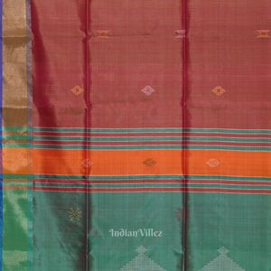 Multi Colour Dual Tone Pure Bishnupuri Silk Saree