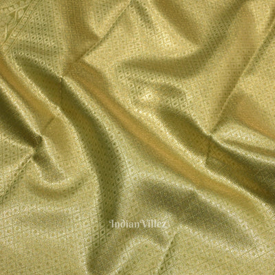 Moss Green Pure Kanjivaram Tissue Silk Saree