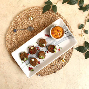 Teramo Stoneware Rectangular Platter 12