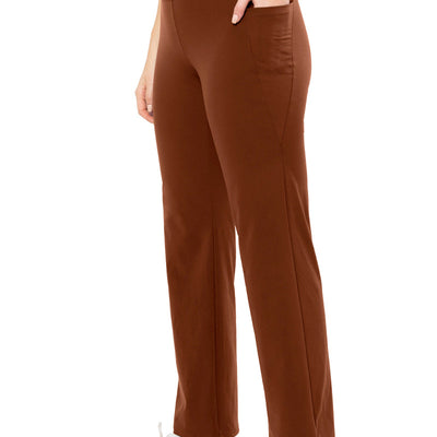 Flaunt Flared High Rise Travel Pants - Potting Soil