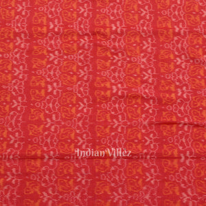 Pink Tribal Theme Sambalpuri Ikat Cotton Fabric