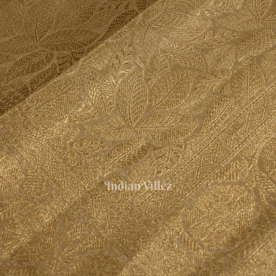 Gold Pearl Brocade Tissue Banarasi Saree
