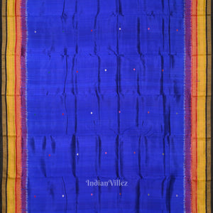 Royal  Blue Nartaki Kathiphera Odisha Ikat Khandua Silk Saree