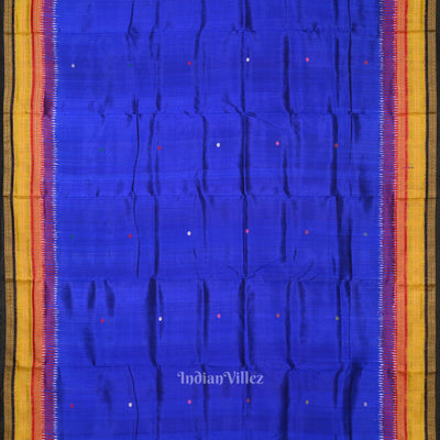 Royal  Blue Nartaki Kathiphera Odisha Ikat Khandua Silk Saree