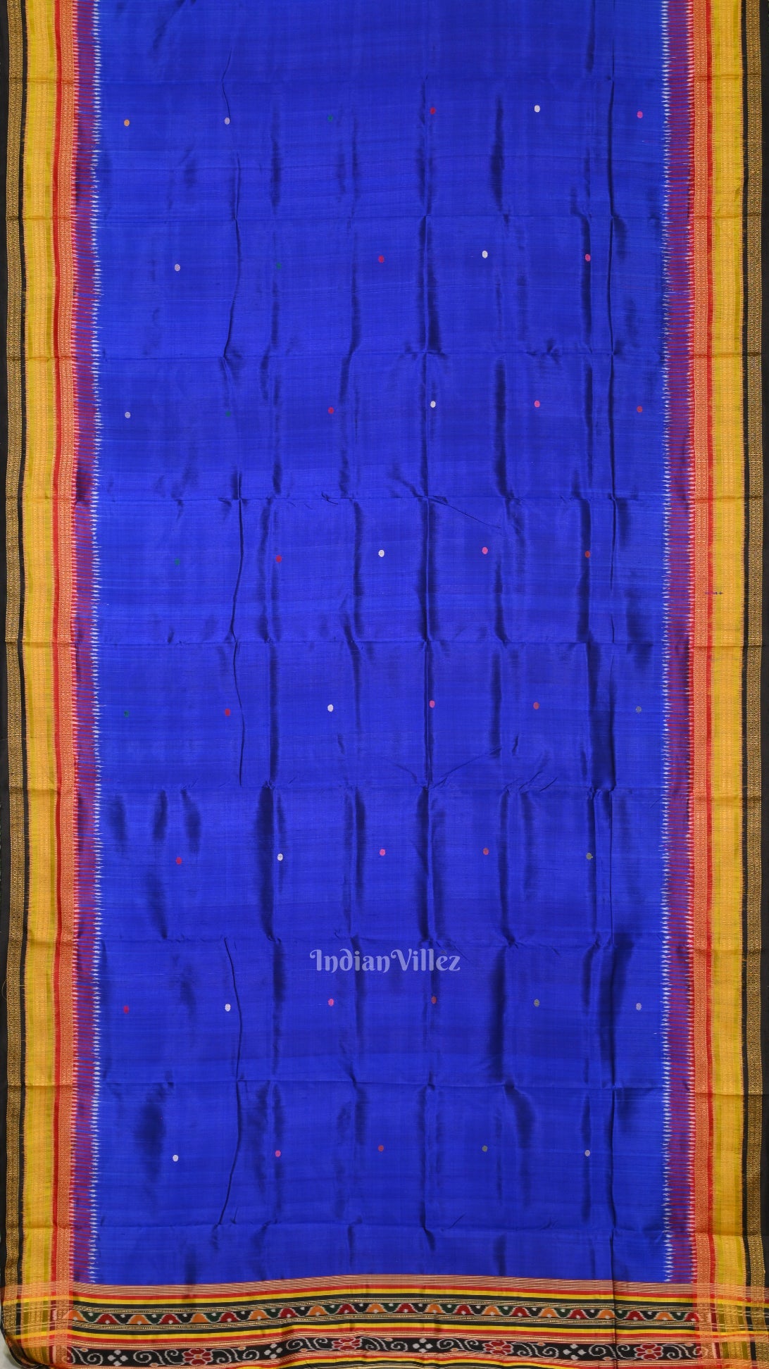 Royal  Blue Nartaki Kathiphera Odisha Ikat Khandua Silk Saree