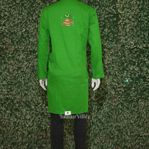 Green Ashoka Theme Hand-Painted Pattachitra Kurta