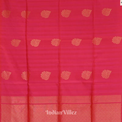 Rani Pink Pure Kanjivaram Soft Silk Saree