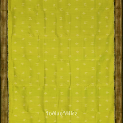 Parrot Green Odisha Ikat Khandua Silk Saree