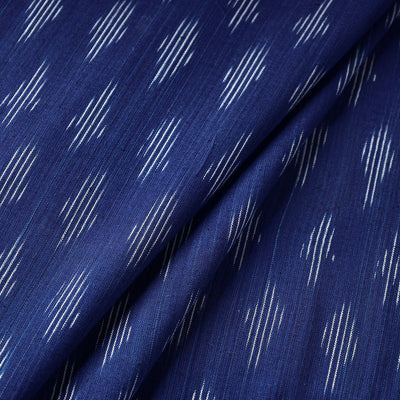 Blue -  Cotton Pochampally Ikat Weave Fabric 06