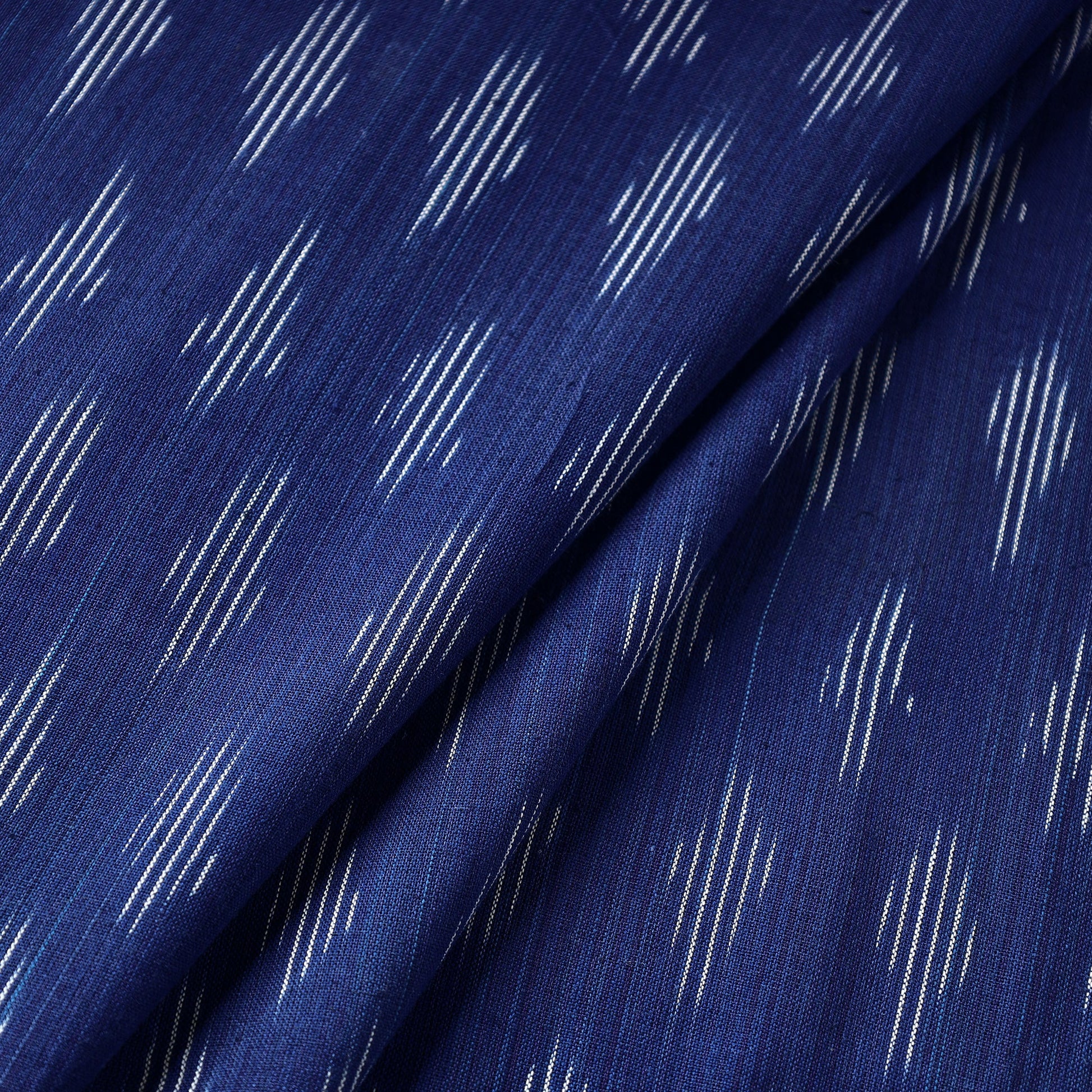 Blue -  Cotton Pochampally Ikat Weave Fabric 06
