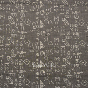 Ash Gray Geometry Theme Odisha Ikat Sambalpuri Cotton Fabric
