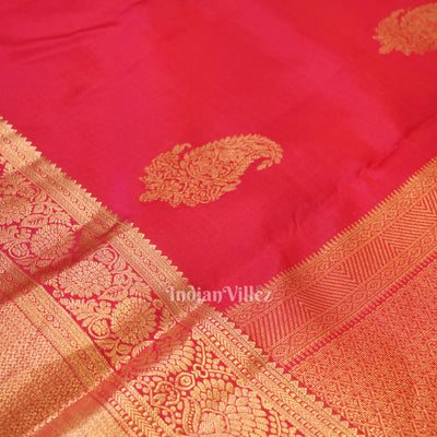 Rani Color Pure Kanjivaram Silk Saree