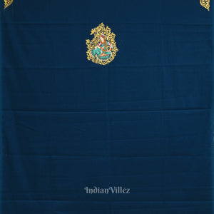 Blue Copper Sulphate Nartaki Theme Pattachitra Kurti Dress Material