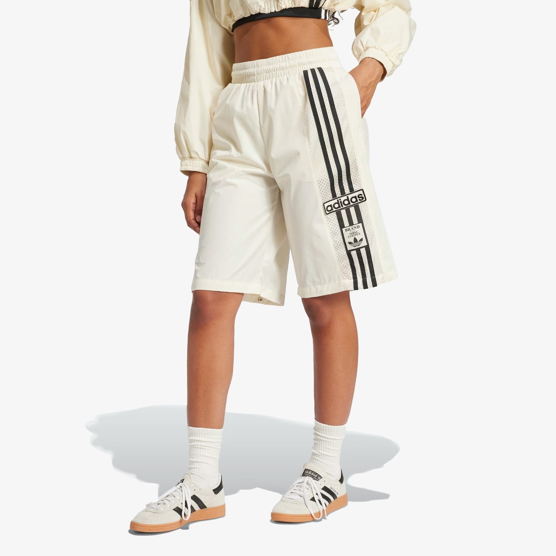 Adidas Originals | ADIBREAK WOVEN TWO-IN-ONE TRACK PANTS { CREAM WHITE