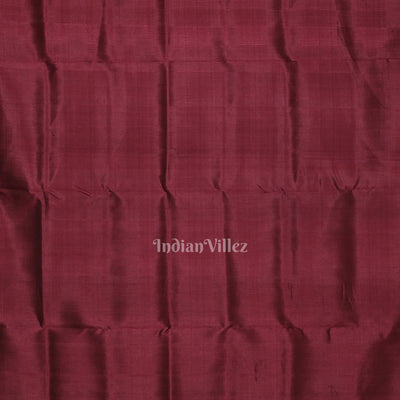 Cement Gray Maroon Floral Motif Sambalpuri Silk Saree