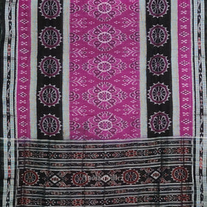 Purple Konark Chakra Sambalpuri Pure Cotton Saree