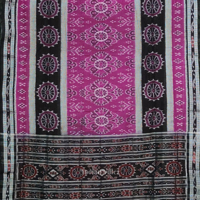 Purple Konark Chakra Sambalpuri Pure Cotton Saree