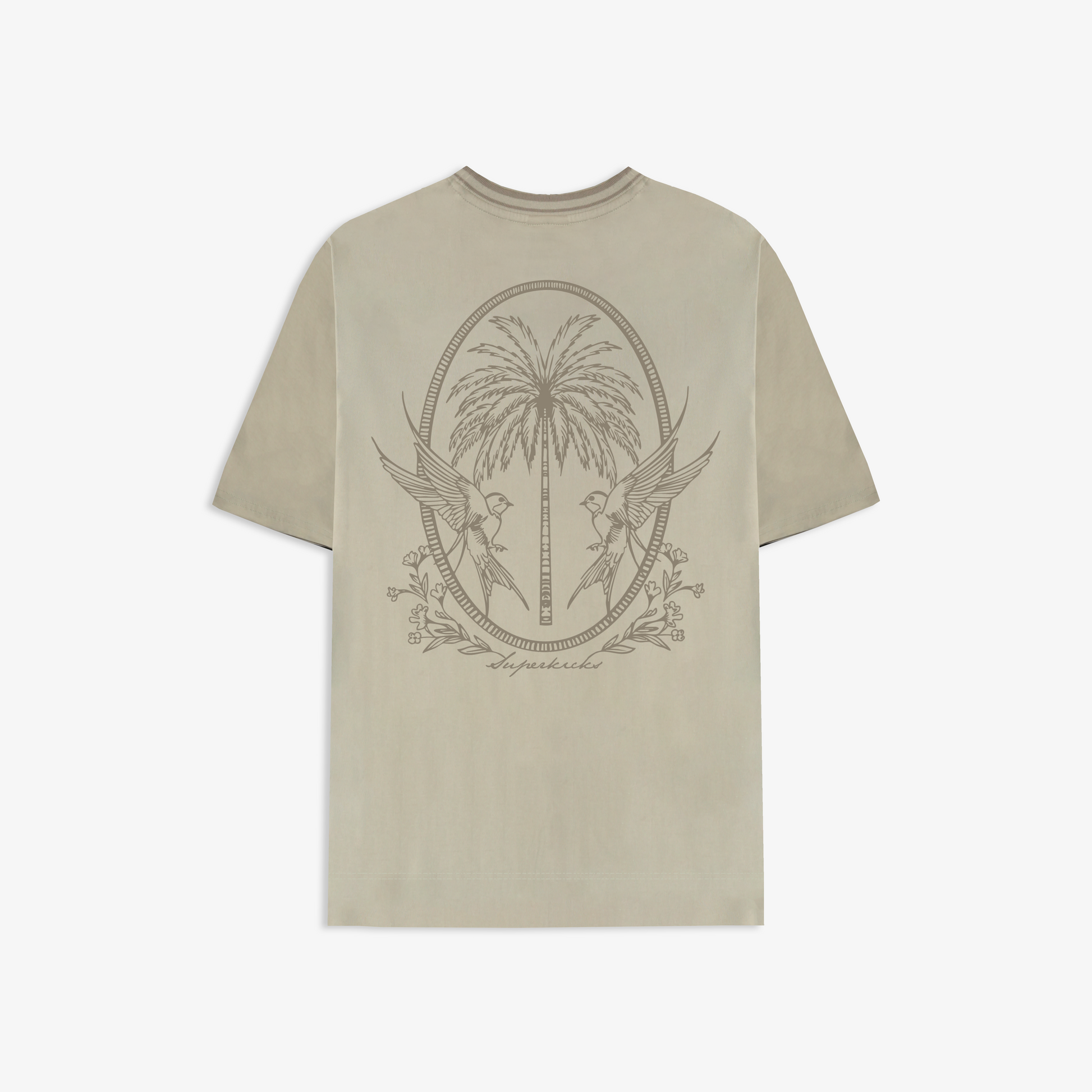 SUPERKICKS | PALM TEE { BEIGE/BROWN