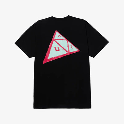 HUF | SKEWED TRIPLE TRIANGLE T-SHIRT  { BLACK