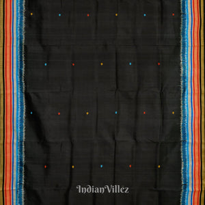 Black Kathiphera Odisha Ikat Khandua Silk Saree