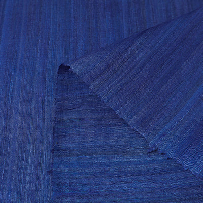 Blue - Bhagalpuri Handwoven Pure Desi Tussar Silk Fabric 02