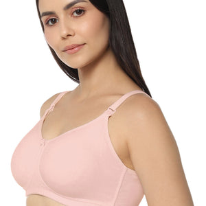 Maternity Non-padded Non-wired Cotton Bra - Blush Pink