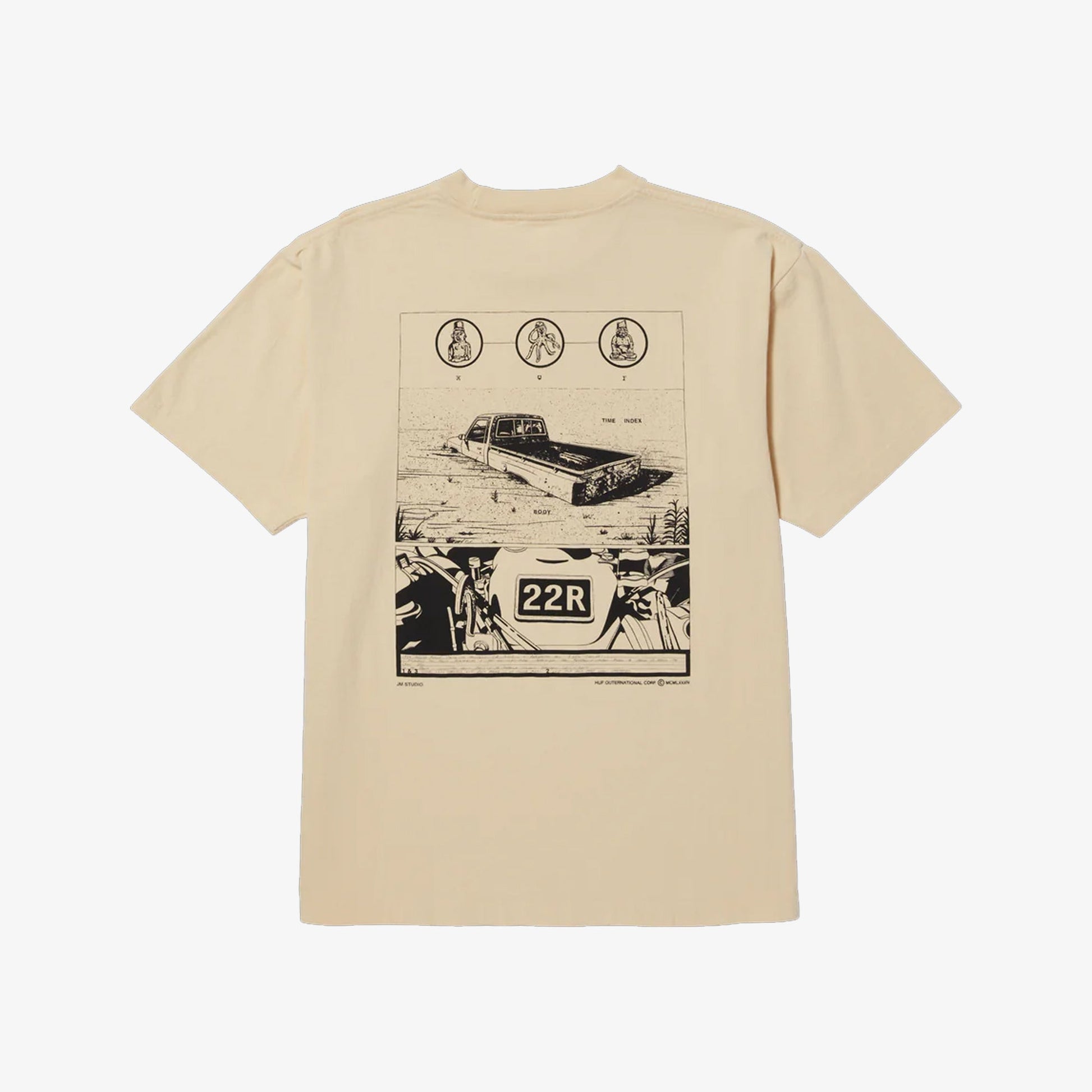 HUF | DIAGRAM DRAWING #1 T-SHIRT  { WHEAT