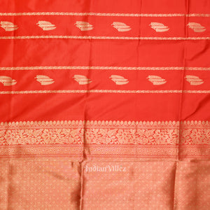 Red Banarasi Pure Katan Silk Saree