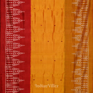 Exclusive Designer Mustard Yellow with Red Contemporary Silk Saree