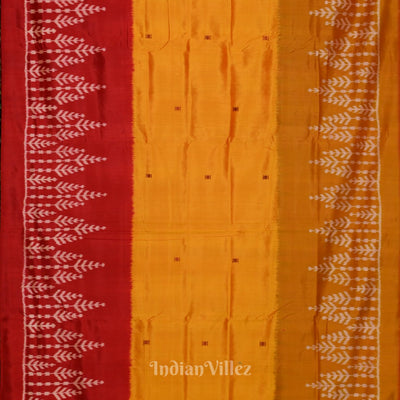 Exclusive Designer Mustard Yellow with Red Contemporary Silk Saree