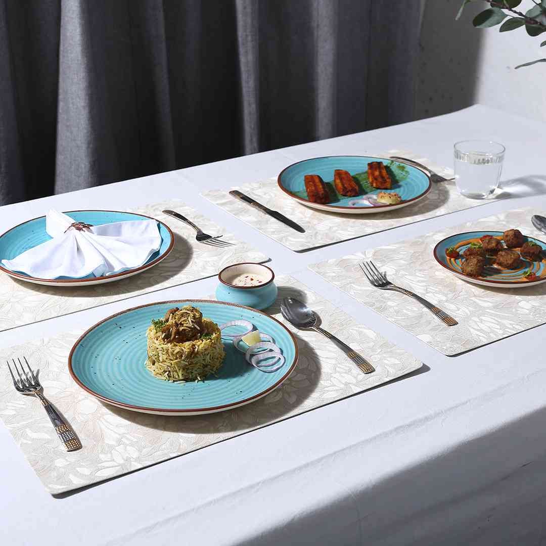 Valentina Reversible Floral & Solid Placemat Set of 6