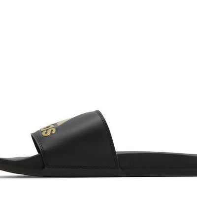 adidas Adilette Comfort Slides Core Black Gold Metallic