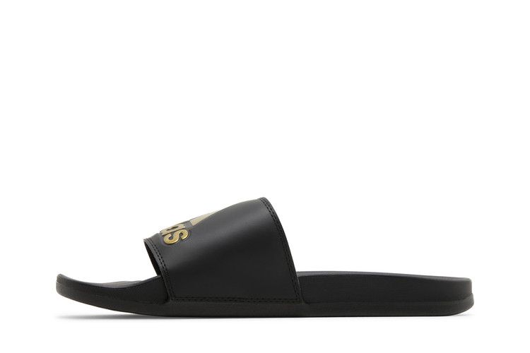 adidas Adilette Comfort Slides Core Black Gold Metallic