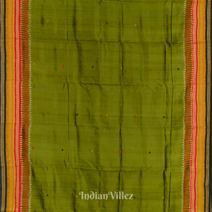 Green Red Kathiphera Odisha Ikat Khandua Silk Saree