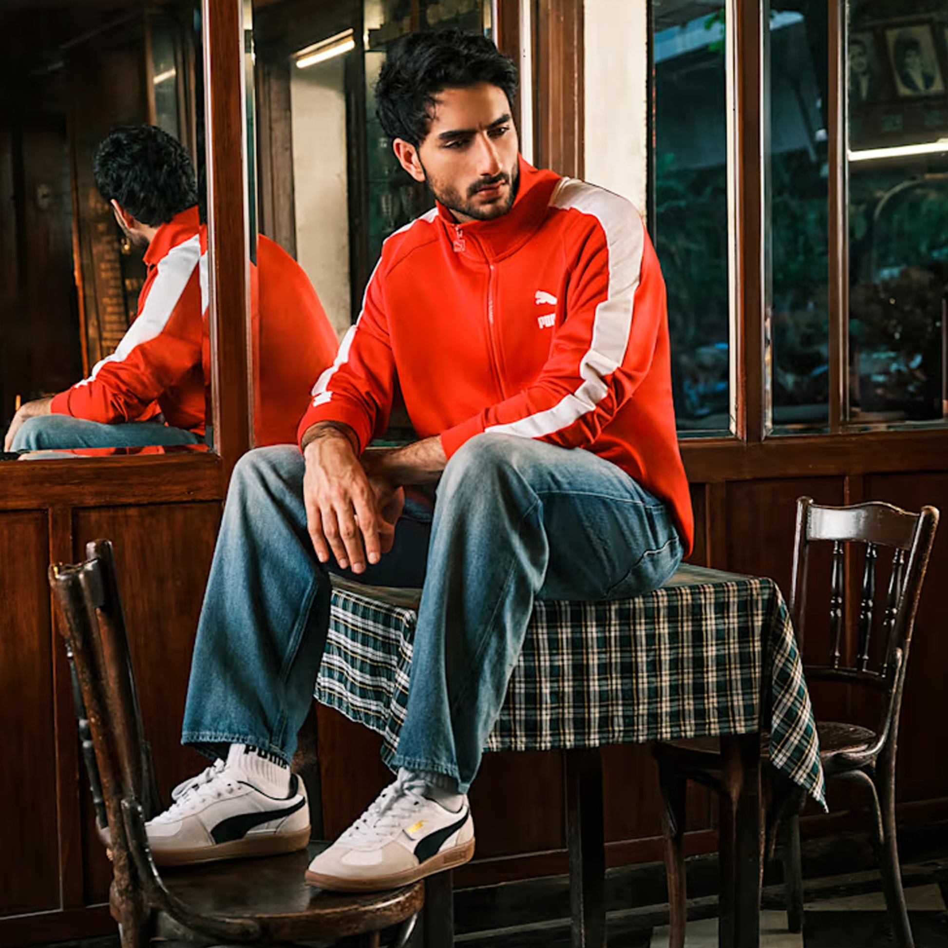 PUMA | PALERMO LTH { PUMA WHITE-VAPOR GRAY-GUM