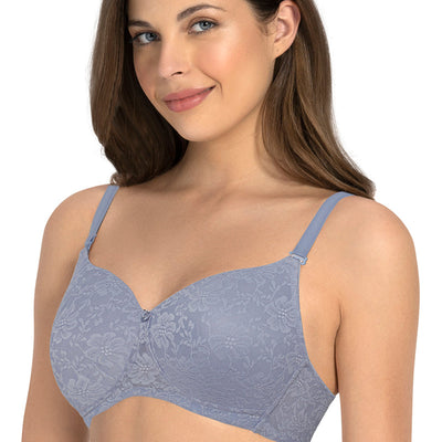 Floral Romance Padded Non-wired Lace Bra - Tempest Lace