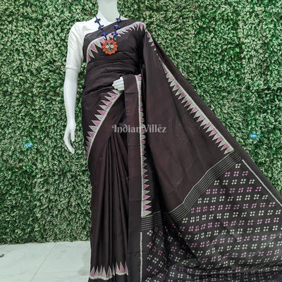 Black Coffee Designer Contemporary Silk Saree