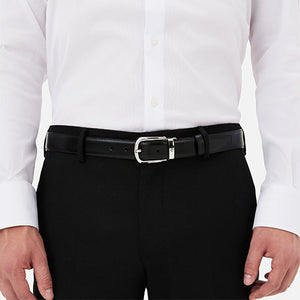 Mont Blanc, Horseshoe buckle black/brown 30 mm reversible leather belt