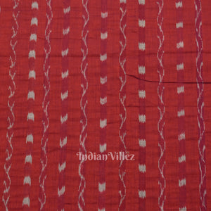 Purple Wine Tipa Design Sambalpuri Ikat Cotton Fabric