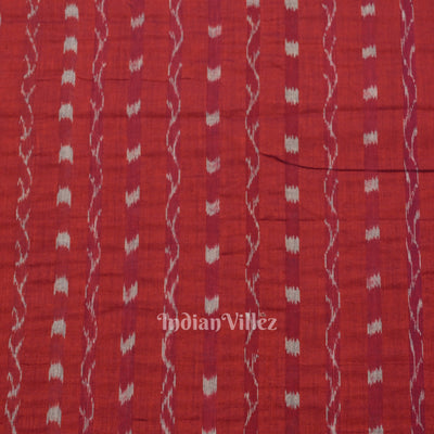 Purple Wine Tipa Design Sambalpuri Ikat Cotton Fabric