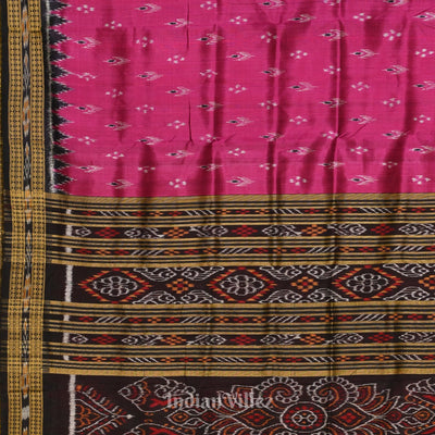 Purple Black Mayur Chandrika Khandua Silk Saree