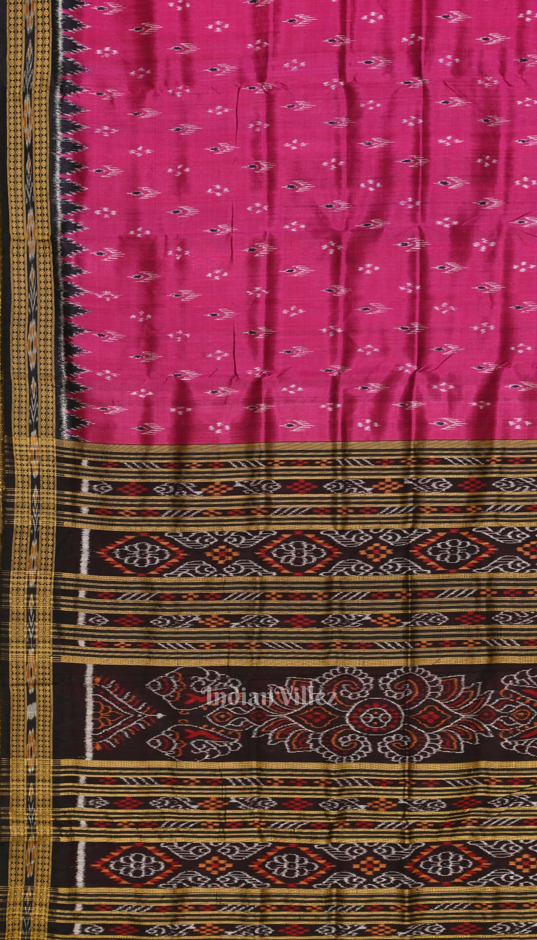 Purple Black Mayur Chandrika Khandua Silk Saree