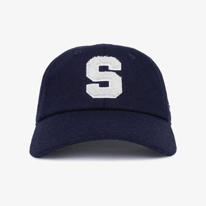 SPORTY & RICH | BOUCLE S WOOL CAP { NAVY