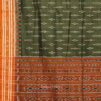 Mehendi Green Mayur Chandrika Maniabandha Cotton Saree