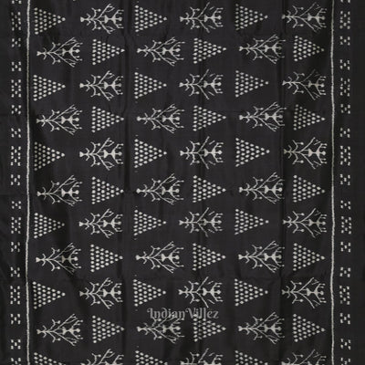 Black Tribal Designer Contemporary Silk Saree