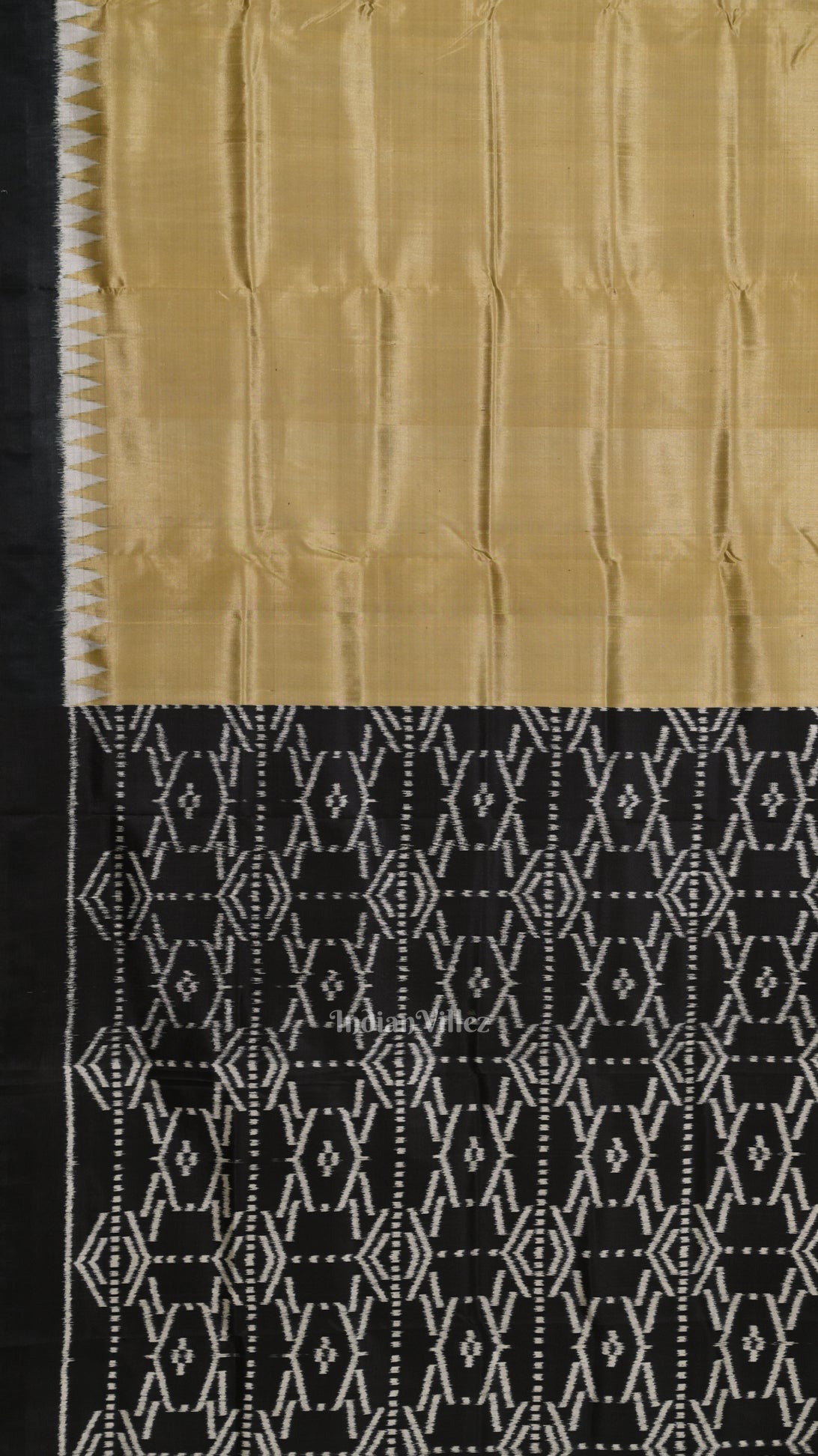 Metallic Gold Black Odisha Ikat Contemporary Designer Saree