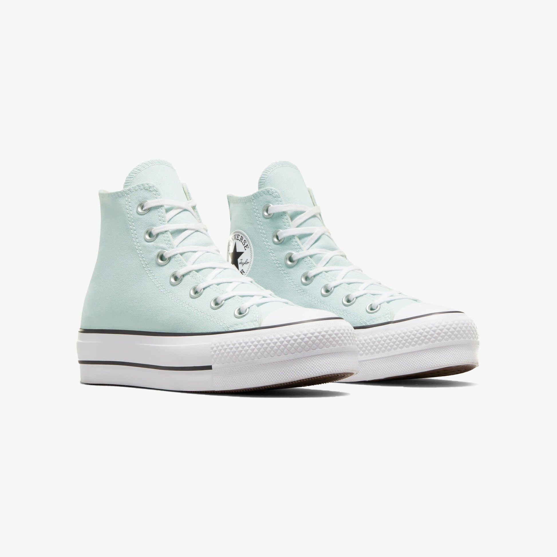 Converse | CHUCK TAYLOR ALL STAR LIFT  { WHITE/AQUA BLUE